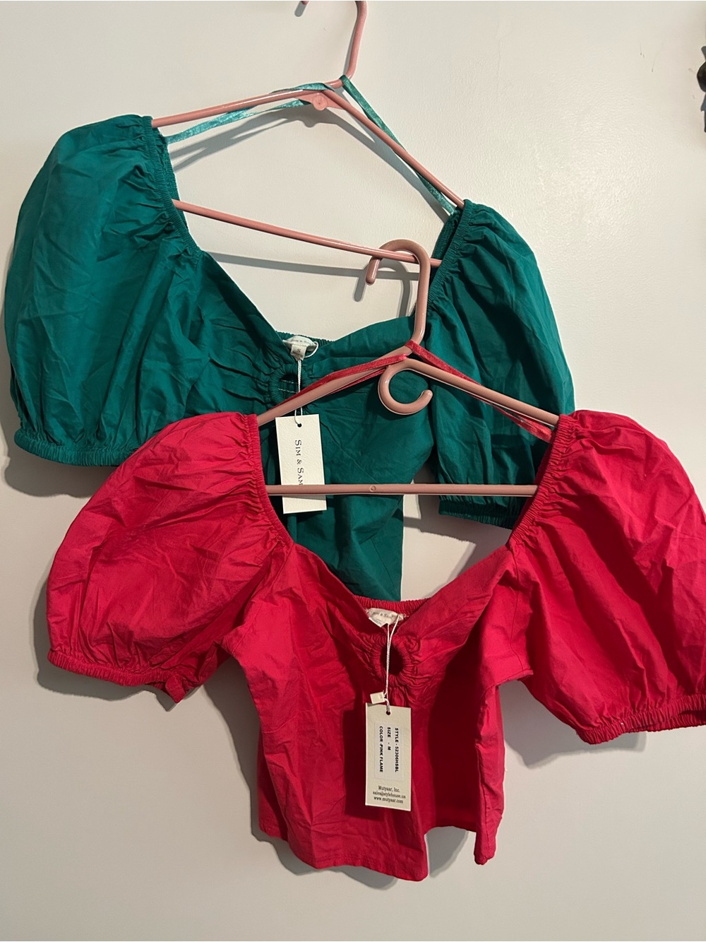 Puff-Sleeve Crop Top Set
